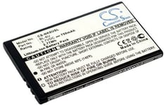 Batteri BL-6U for Nokia, 3.7V, 750 mAh