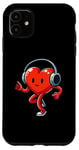 iPhone 11 Running Heart with Headphones for Runners and Loving Couples Case