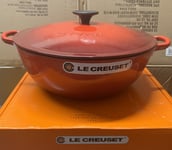 Le Creuset Cast Iron Enamelled Marmite 28cm Soup Pot -Cerise (NEW)