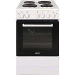 Esatto ESAT60EW Single Oven Electric Cooker with Solid Plate Hob