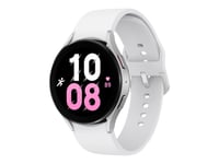 Samsung Galaxy Watch5 3,56 cm (1.4") OLED 44 mm Digital 450 x 450 pixlar Pekskärm 4G Silver Wi-Fi GPS