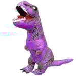 Barn & Vuxen Dinosaur Uppblåsbar Cosplay Kostym T-rex Anime Cartoon Party Klänning Dräkter Halloween Kostym purple