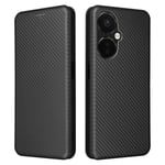 SKALO OnePlus Nord CE 3 Lite 5G Carbon Fiber Plånboksfodral - Svart Svart