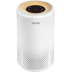 Levoit,White Air Purifiers for Home Bedroom, Quiet True HEPA Air Filter for Allergy, Smoke, Dust, Remove 99.97% of airborne Particles, Up to 21㎡, With 2/4/8H Timer, Soft Lights, Child Lock, Vista 200