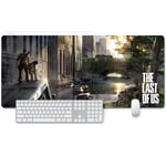Mouse Mat the last of us part XXL Anime Mouse Pad, Speed Gaming Mouse Mat, Extra Large 900 x 400 x 3mm, Water-Resistant Mousepad with Non-Slip Rubber Base,Smooth Cloth Surface for computer PC, F