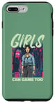 Coque pour iPhone 7 Plus/8 Plus Même les filles peuvent jouer – Femme Gamer Fan