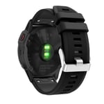 Silikonarmband för Garmin Fenix 7X/6X Sapphire GPS, m.fl. 22mm - Svart