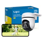 Tapo 1080p Full HD Pan/Tilt Wireless Outdoor Security Camera, 360° Smart Person/Motion Detection, IP65 Weatherproof, Night Vision, Cloud &SD Card Storage, Works with Alexa & Google Home (TC40)