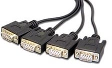 USB 2.0 til 4 x RS-232 seriel adapter