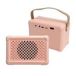 (Pink) Karaoke Machine Portable Karaoke Singing Machine 6 Sound Modes