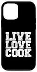 Coque pour iPhone 12 mini Live Kitchen Love Cook Toque de chef 5 étoiles Cuisine