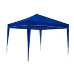 wasabi Tente Pliante 3x3m Classic Bleu Imperméable - Structure légère en Aluminium - Jardin Plage Camp Terrasse - Sac de Transport, Piquets et Sangles