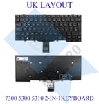 For Dell Latitude 7300 5300 5310 2-in-1 UK Layout Laptop Keyboard Black SN7281 