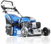 Hyundai 21"/53cm 196cc Electric -Start Self-Propelled Petrol Roller Lawnmower, 5 Cutting Heights, 70l Collection Bag, Foldable Handles & 3 Year Warranty