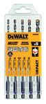 Dewalt multi-purpose drill bit, set of 5 pieces DT60099-QZ shock-proof, pack of 1, silver