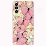 Samsung Galaxy A13 5G TPU-deksel - Pink Butterflies