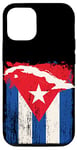 Coque pour iPhone 12/12 Pro Drapeau Cuba Support Patrimoine Cubain Carte de pays île Graphique