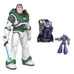 Buzz Lightyear Disney Ultimate Space Ranger Action Figure (12 Inch) with Lights, Motion & Disney Zurg Action Figure, Villain Space Robot (10 Inch) from the movie, 4 Years and up