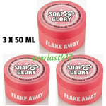Soap & Glory Flake Away  Shea Butter,Sugar & Apricot seed Body Polish , 3 X 50ML