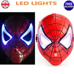 Spiderman Mask Kids Adults Fancy Dress Superhero Hero Spider Man Masks With LED