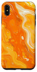 Coque pour iPhone XS Max Art Coloré À Motif Marbré Orange