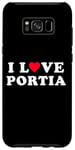Coque pour Galaxy S8+ I Love Portia Nom assorti pour petite amie et petit ami Portia