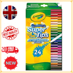 CRAYOLA Supertips Washable Markers Felt Tip Pens in Assorted Colours Pack of 24