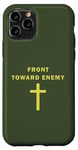 iPhone 11 Pro Front Toward Enemy – Christian Faith Military Cross of Jesus Case