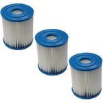 Vhbw - 3x Cartouches filtrantes compatible avec Intex Krystal Clear M1, Krystal Clear M2 piscine pompe de filtration, filtre à eau bleu / blanc