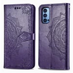 TenDll Flip Case For Oppo Find X3 Neo,PU Leather Flip Cover Material Wallet case,Magnetic Closure,Cover with Card Slots & Stand For Oppo Find X3 Neo -Purple