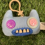 New Fuggler Funny Ugly Monster Clip-on Backpack Key Chain Plush Squidge Blue