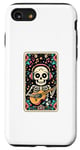 Coque pour iPhone SE (2020) / 7 / 8 The Guitar Player Musicien Tarot Carte Halloween Squelette