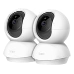 Tp-Link TAPO C200P2 Pan/Tilt Home Security Wi-Fi Camera 2-Pack 1080P Night Visio