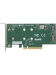 2x NVMe PCIe 3.0 x8 Low Profile