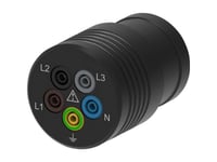 Schützinger Sa 8713 Mätadapter Cee-Kontakt 32 A 5-Polig - Uttag 4 Mm Beröringssäker Svart