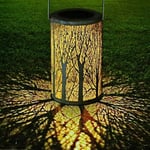 Stämningsfull svart solcellsdriven bordslampa – Adara