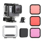 Underwater Waterproof Housing Case + Dive Color Filter for GoPro Hero5 6 7 Black