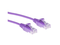 ACT Purple 1.5 meter LSZH U/UTP CAT6 datacenter slimline patch cable snagless with RJ45 connectors