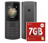 Nokia 110, 1.8 Inch Phone with £10 Vodafone sim preloaded pay as you go