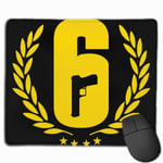 Rainbow Six Siege Logo Gaming Mouse Pad Computer Desk Pad Non-Slip Rubber Stitched Edges (9.8x11.8 Inch)