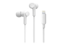 Belkin ROCKSTAR - Écouteurs avec micro - intra-auriculaire - filaire - Lightning - isolation acoustique - blanc - pour Apple 10.5-inch iPad Pro; iPad mini 4; iPhone 7, 7 Plus, 8, 8 Plus, X, XR...