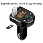 Bluetooth 5.0 FM Transmitter for Car, Wireless Bluetooth FM Radio Adapter Car Kit with Hands-Free Calling and 2 Ports USB Charger 3.1A