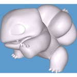 MakeIT Size: Xl, High Poly "bulbasaur" Pokémon Collection, Collect All Multifärg Xl