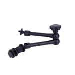 11" Articulating Adjustable Friction Magic Arm Multi-function Double BallHead with Shoe Mount with 1/4" screw for Hot Shoe Mount Work with Cameras