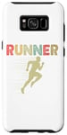 Coque pour Galaxy S8+ Retro Runner Marathon Running Vintage Jogging Fans