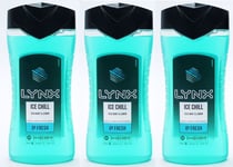 3 x 250ml Lynx Bodywash/Shower Gel - Ice Chill