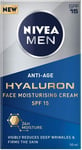 NIVEA MEN Hyaluron Face Cream 50ml, Anti Wrinkle Face Cream Reduces Deep Men's