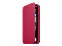 Apple Folio - Vikbart fodral för mobiltelefon - läder - hallon - för iPhone 11 Pro