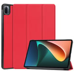 Etui Xiaomi Pad 5 / Pad 5 Pro 2021 Wifi - 4g/Lte Smartcover Pliable Rouge Avec Stand - Housse Coque De Protection Xiaomi Pad 5 / Pad 5 Pro 11 Pouces - Accessoires Tablette Pochette Xeptio : Exceptional Smart Case !
