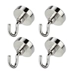 Magnetisk krok 4-pack Silver